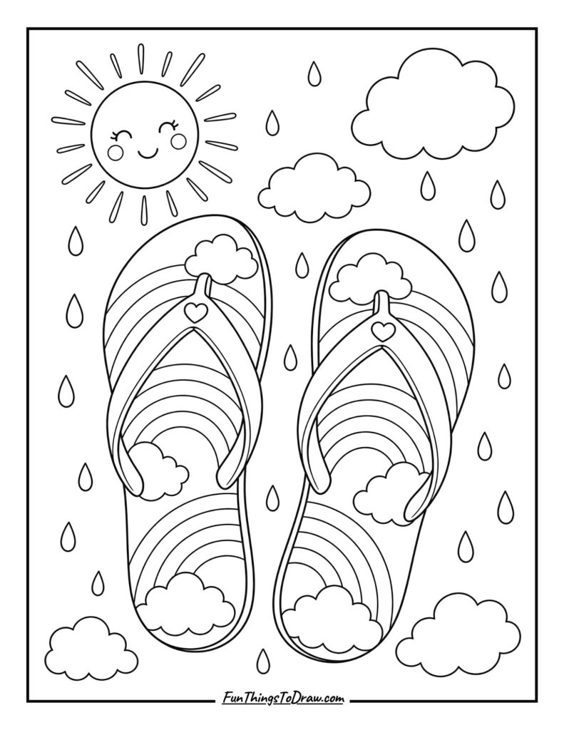 Rainbow Bright Flip-Flops