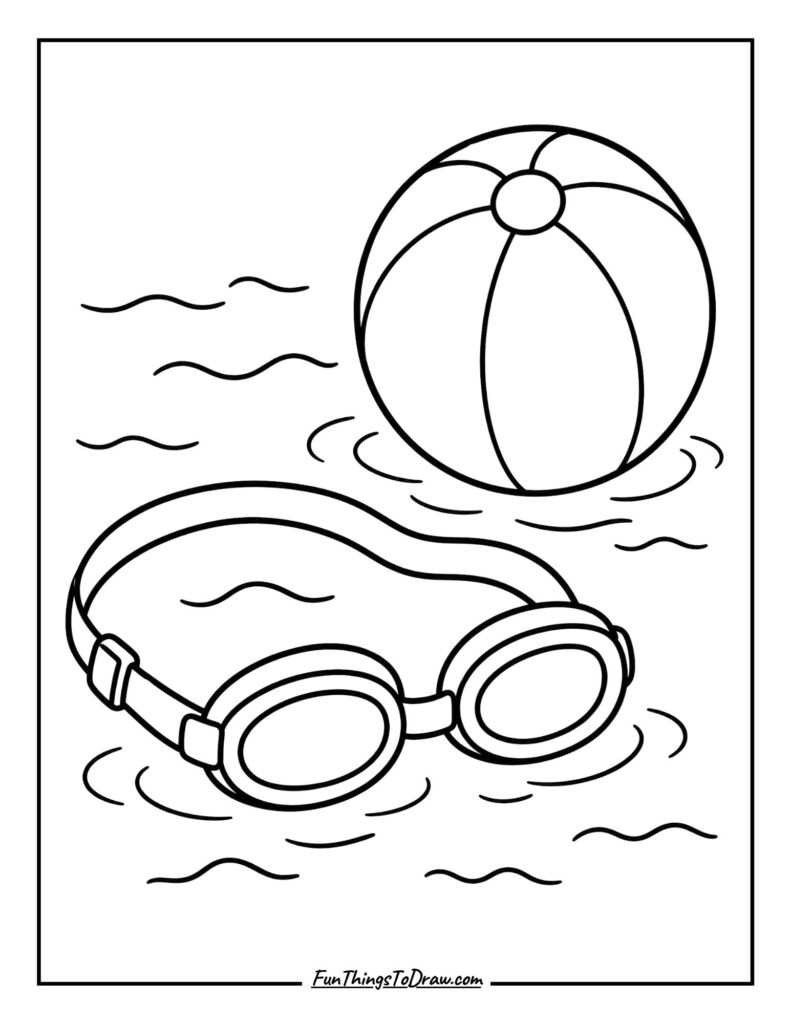 Summer camp coloring page