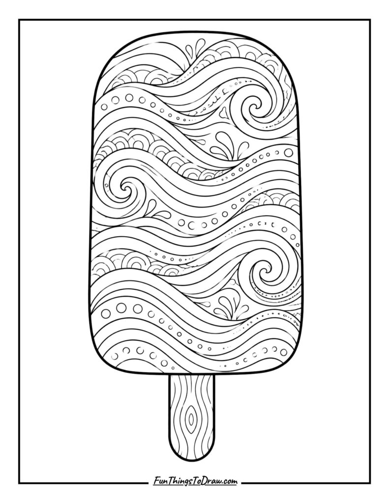 Abstract Waves Popsicle