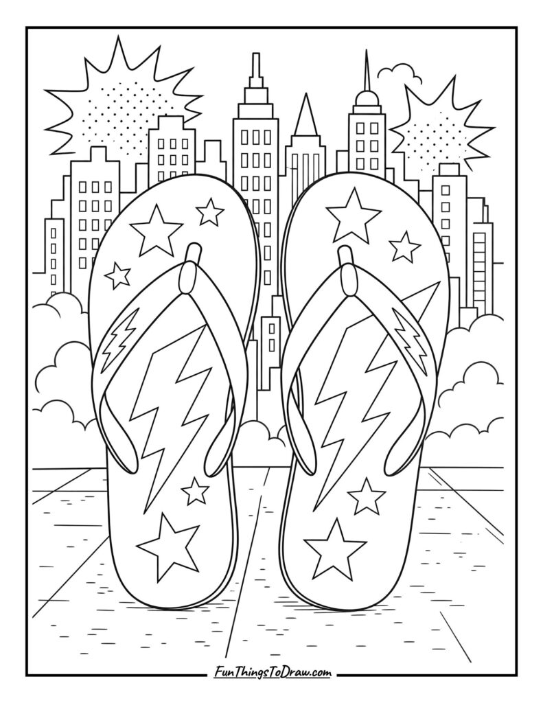 Superhero Power Flip-Flops