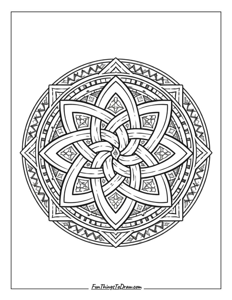 Celtic knotwork mandala
