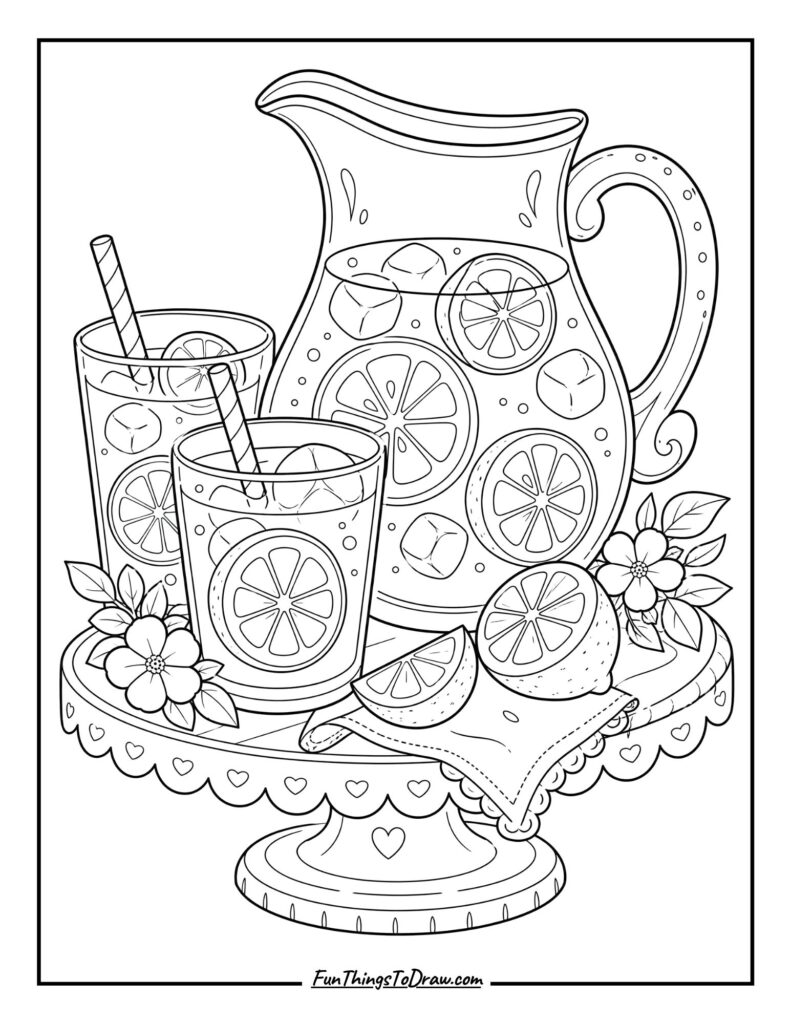 Lemonade Pitcher coloring page