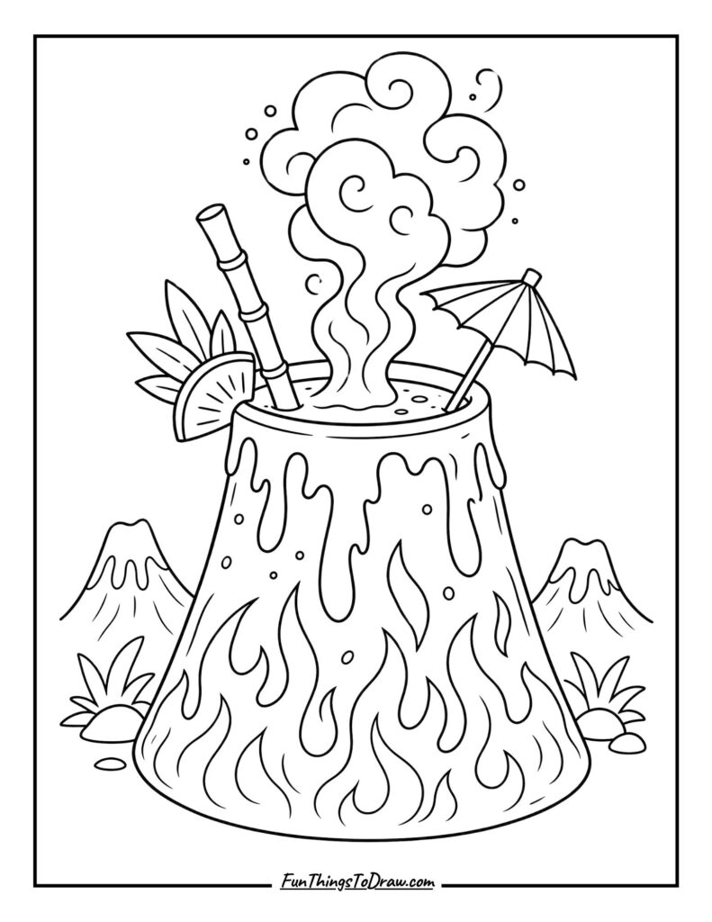 Volcano Vibe Vessel coloring page