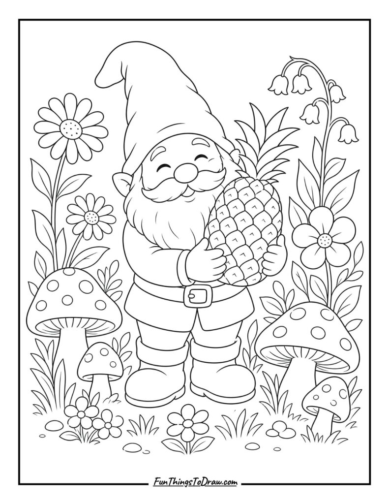Pineapple Garden Gnome