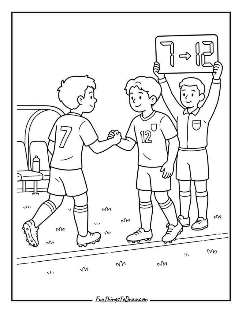 Substitution Time coloring page