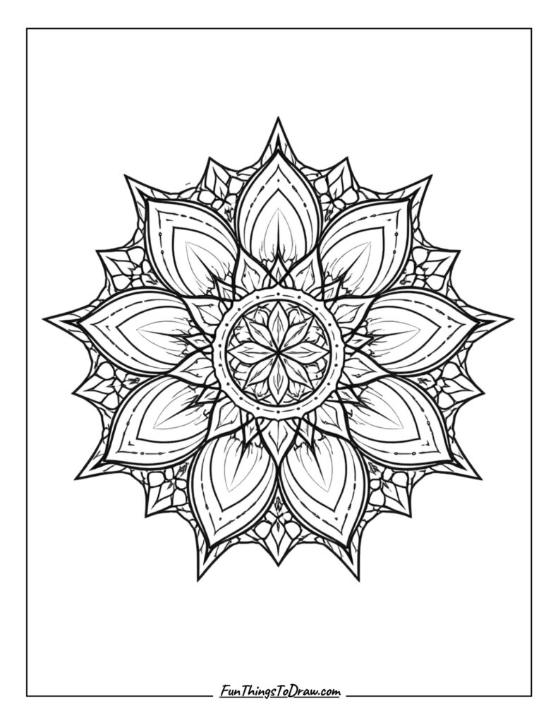 floral geometric mandala