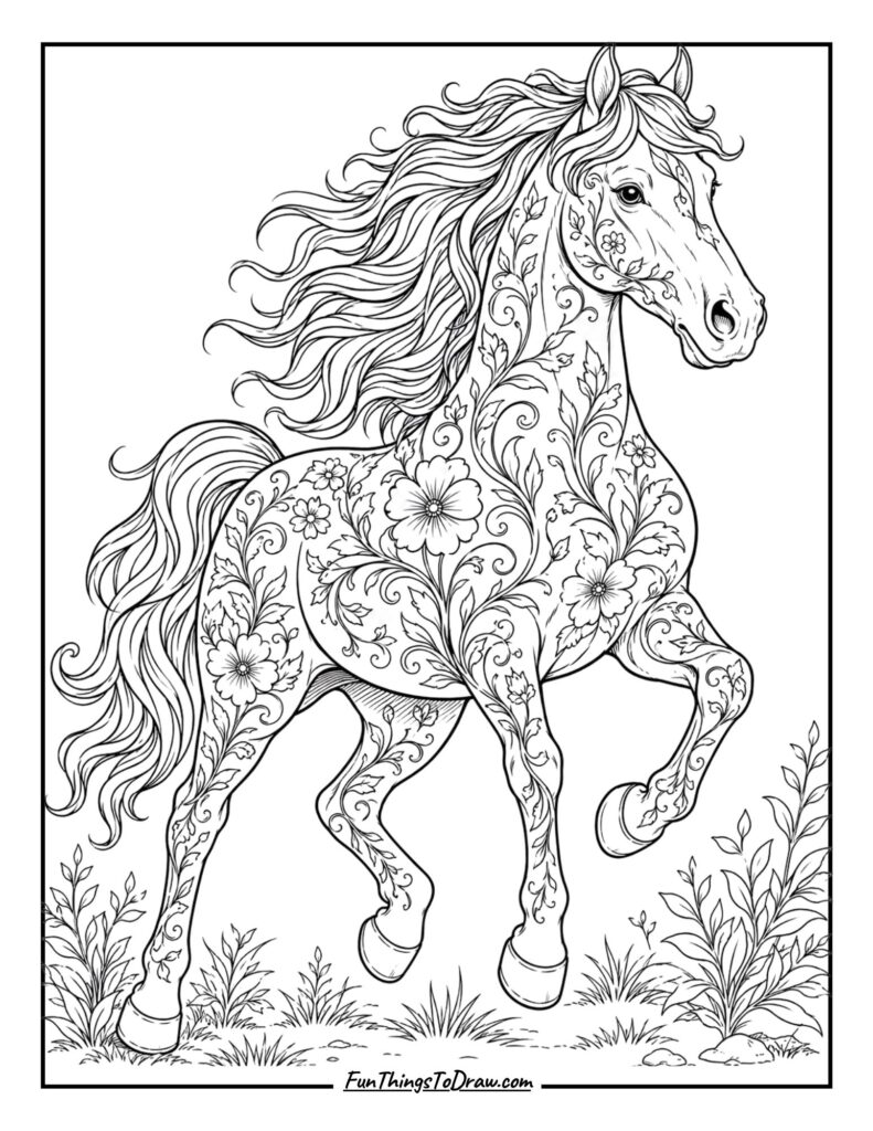 Floral Horse