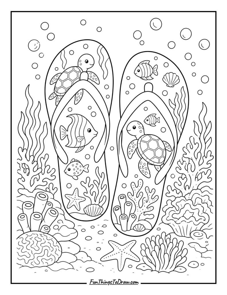 Under the Sea Adventure Flip-Flops