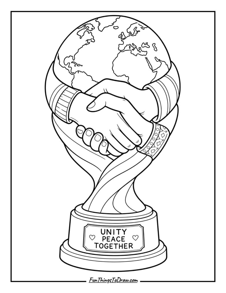 Global Unity Handshake Sculpture