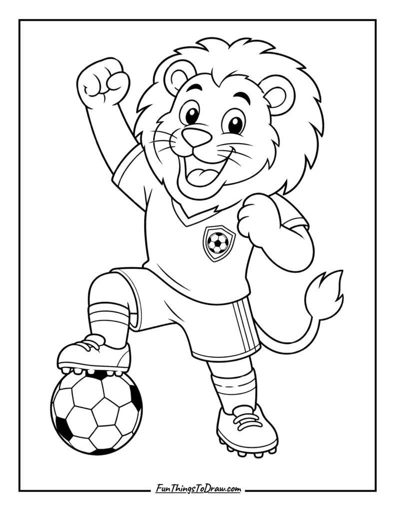 Mascot Cheering coloring page