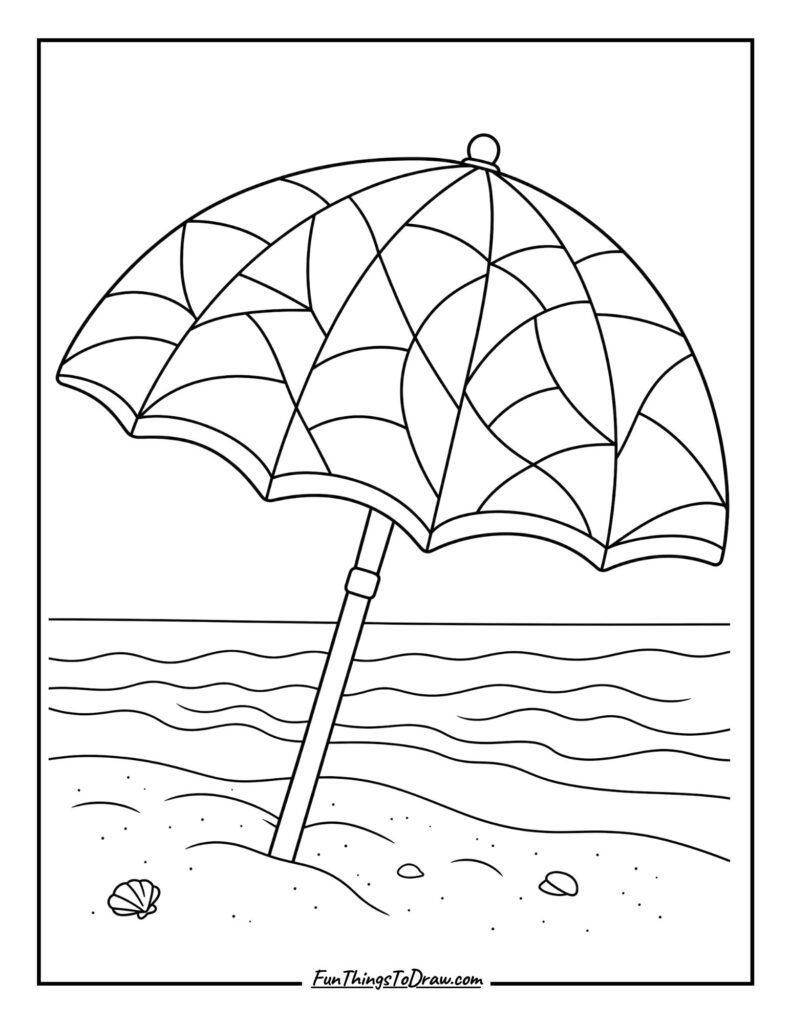 Abstract Stained Glass Umbrella
