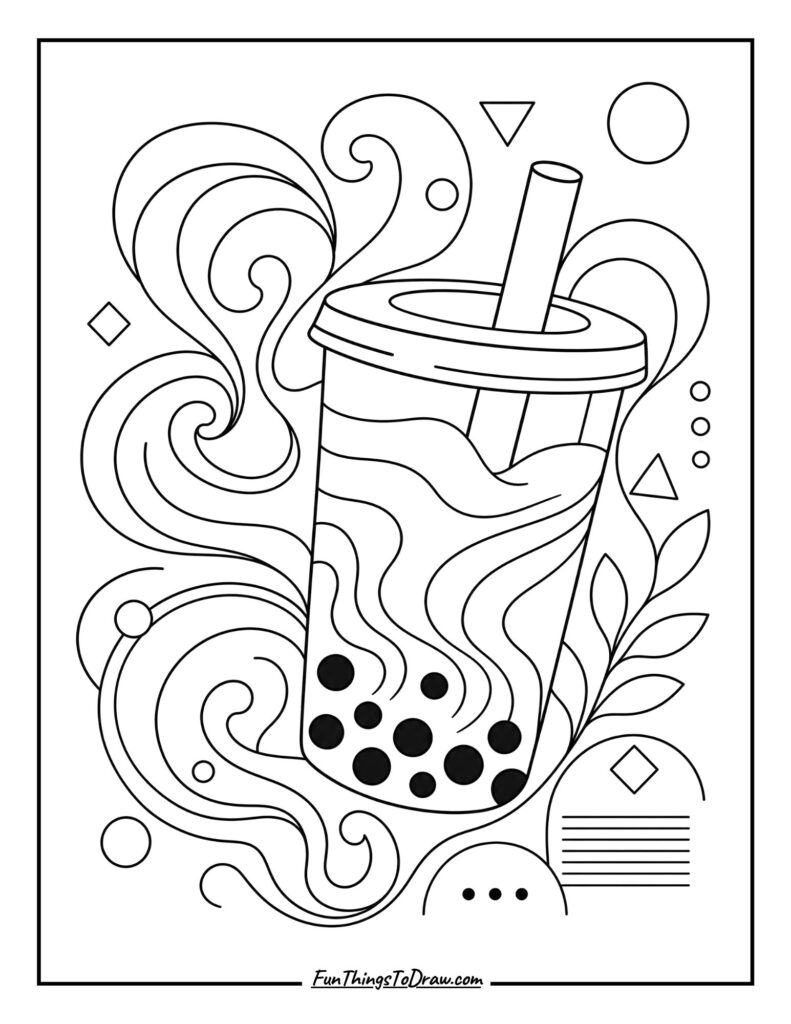 Boba Tea Abstract