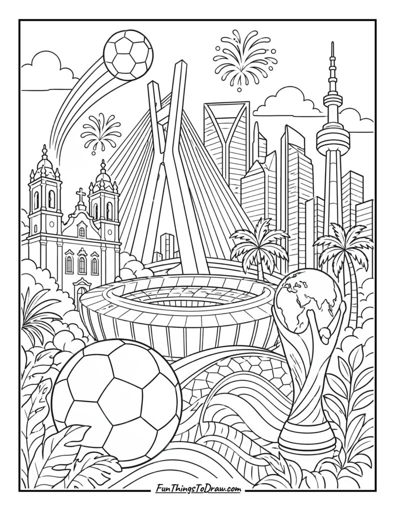 World Cup Host City Skyline