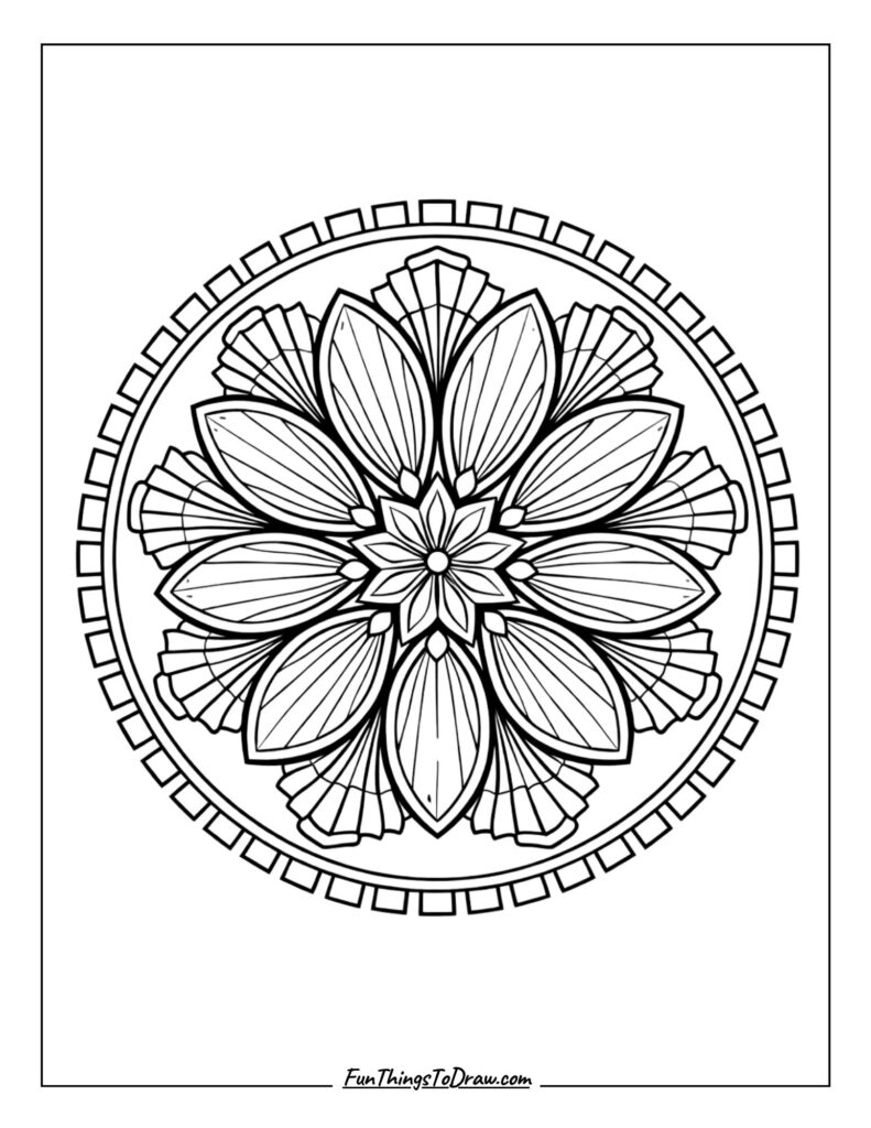 mandala coloring page for adults