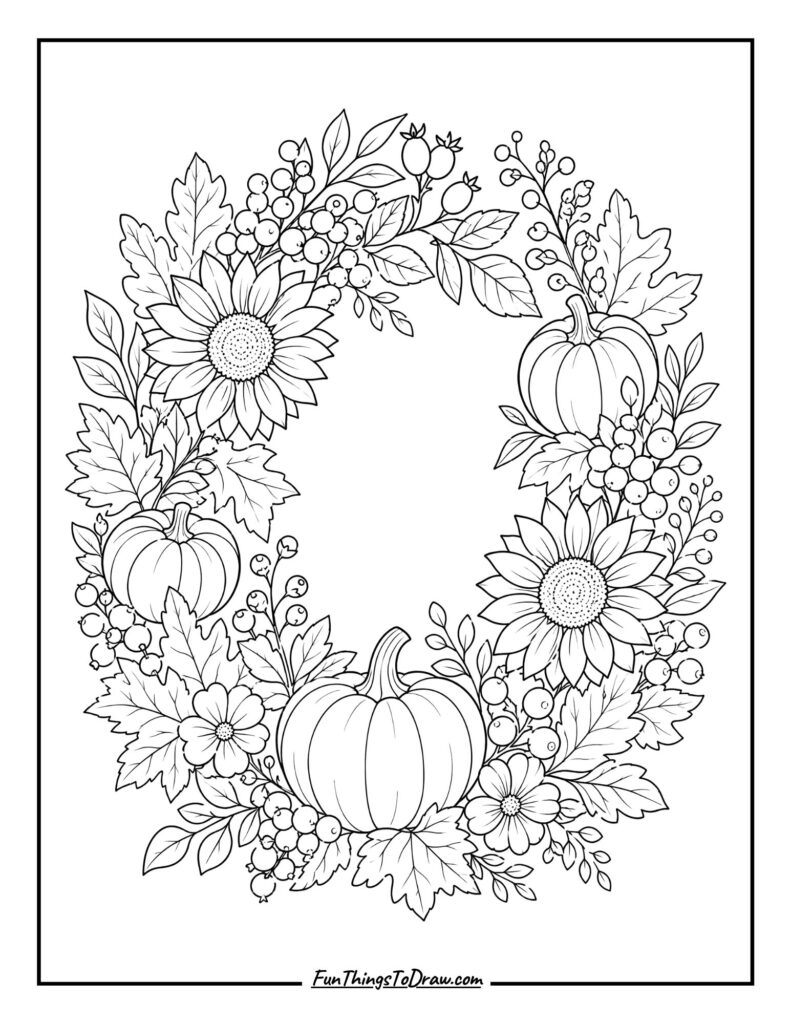 Autumn Harvest Floral Wreath