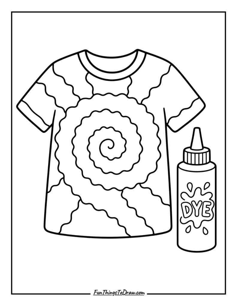 Tie-Dye Fun coloring page