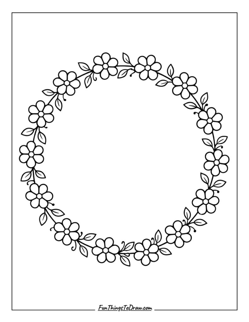 Floral wreath mandala