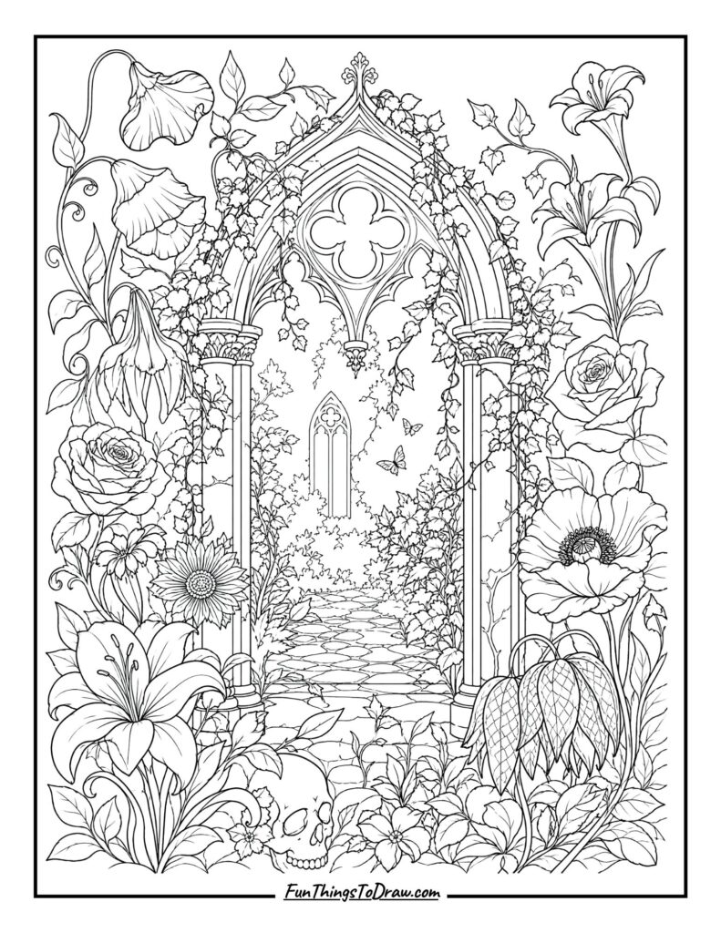 Gothic Floral Archway