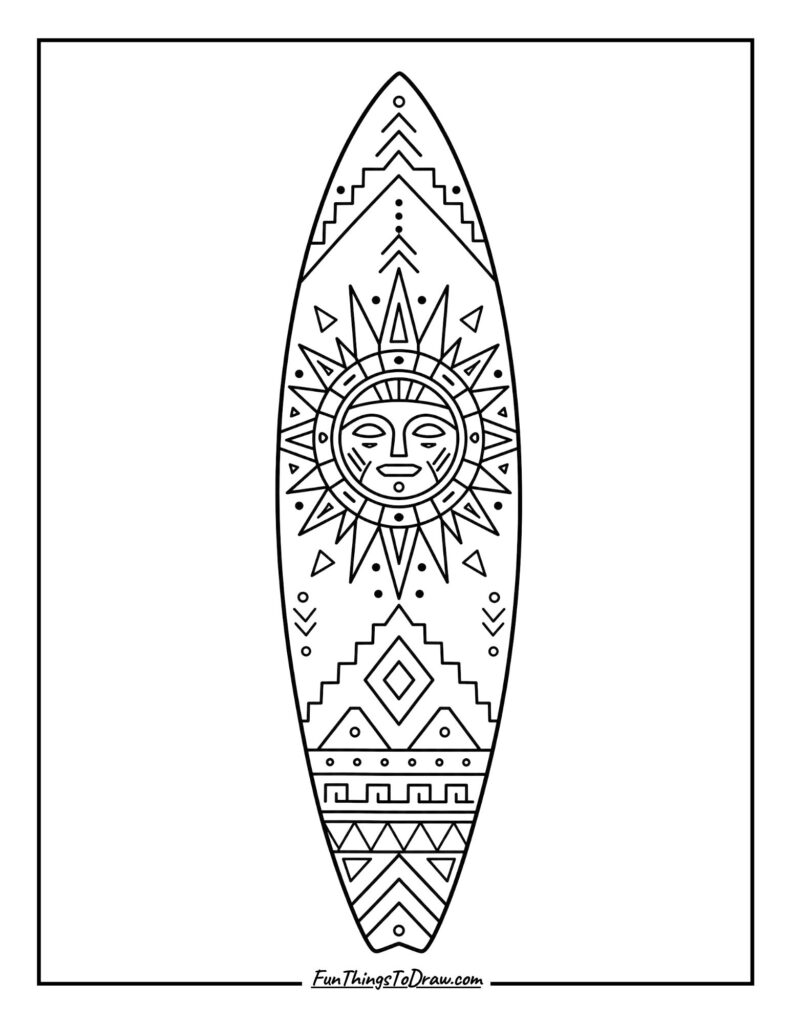 Aztec Sunstone Design Surfboard