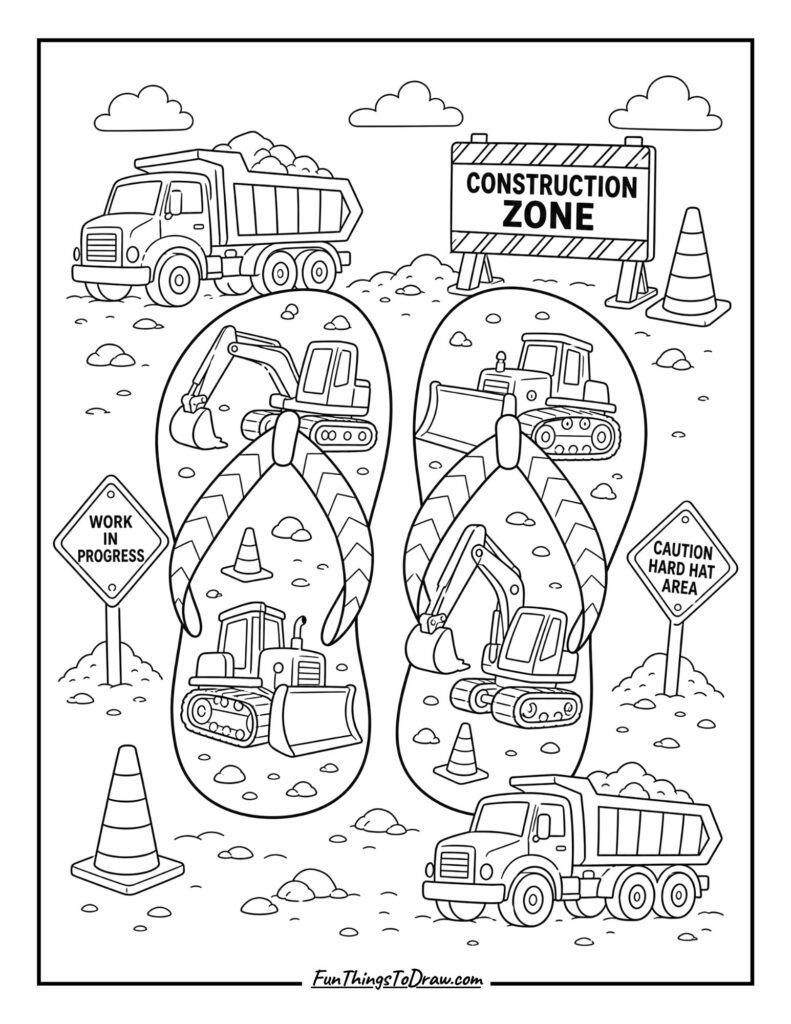 Construction Zone Flip-Flops