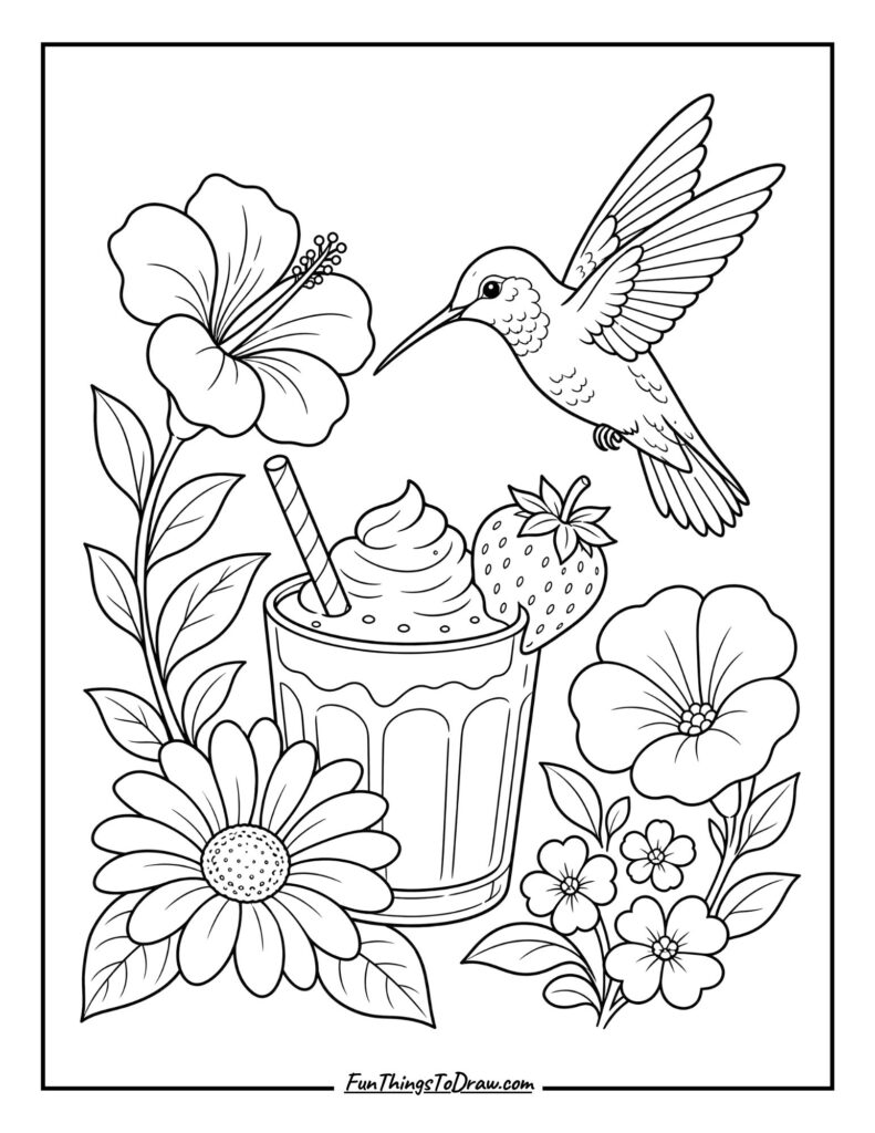 Hummingbird Nectar coloring page