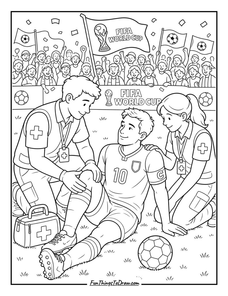 Medical Staff Attending to Player