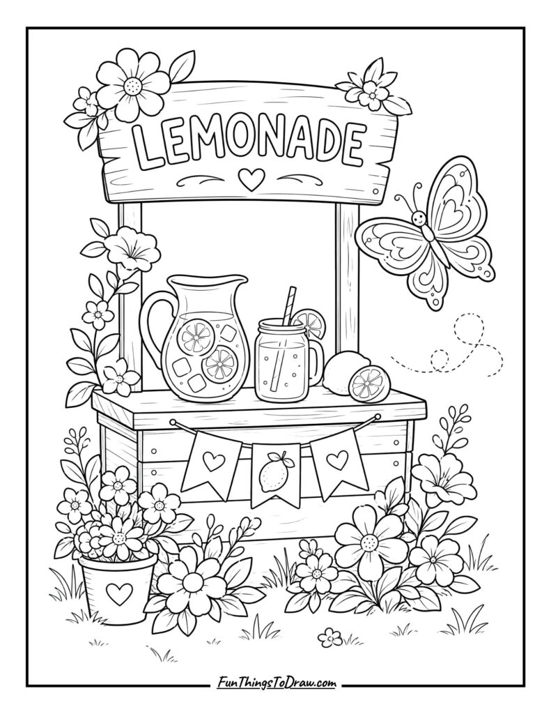 A Butterfly Near Lemonade Stand