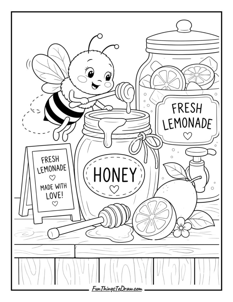 A Bee At Lemonade Stand