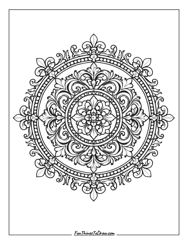 Baroque-style mandala
