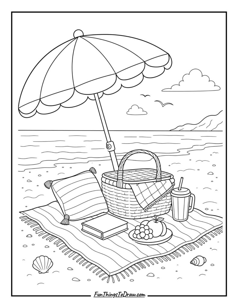 Picnic Blanket Umbrella