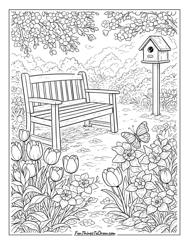 Spring Garden Bench