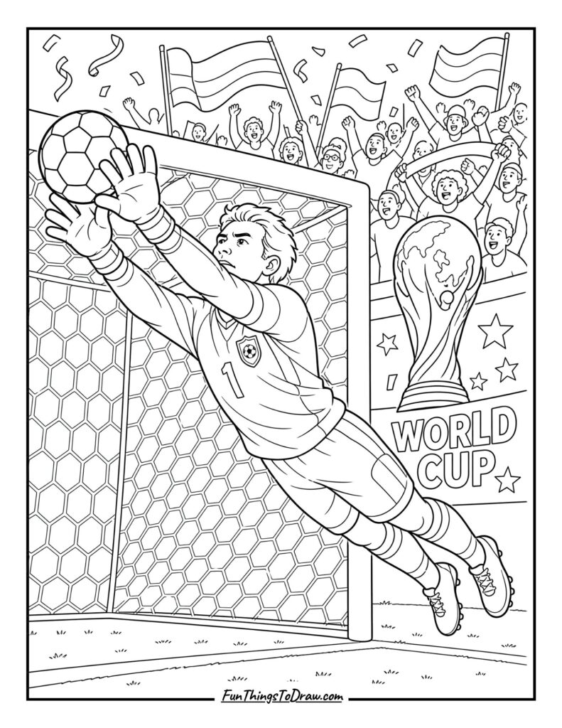 Goalkeeper's Diving Save