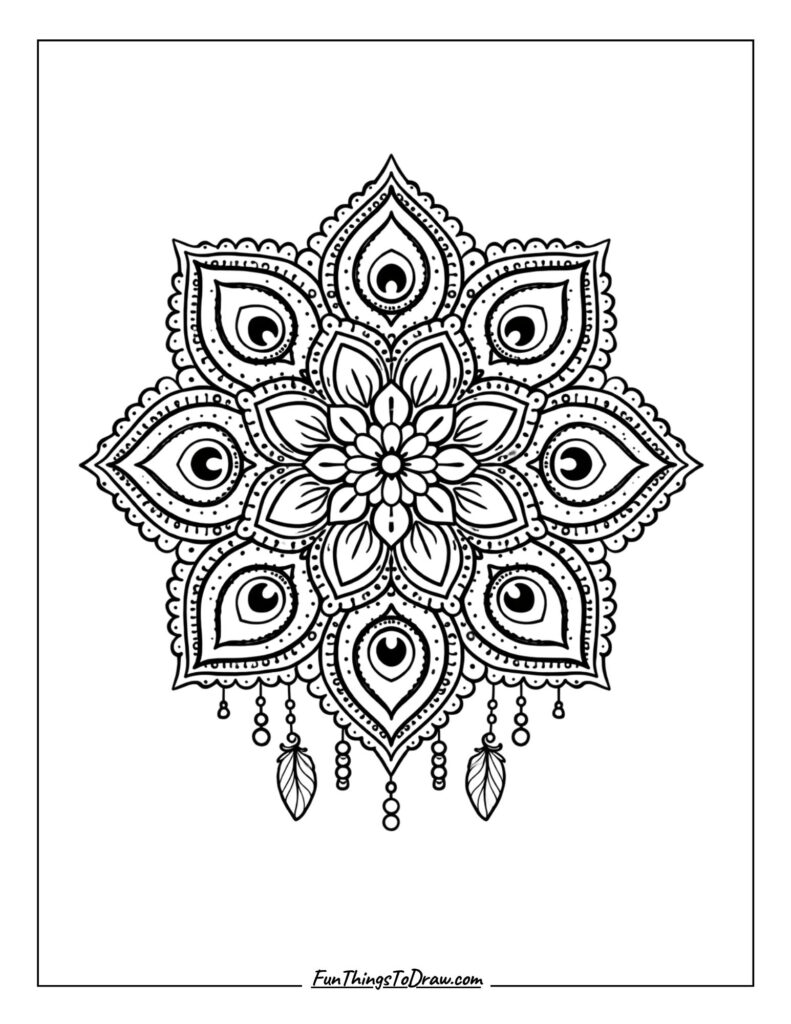 Indian rangoli-inspired mandala