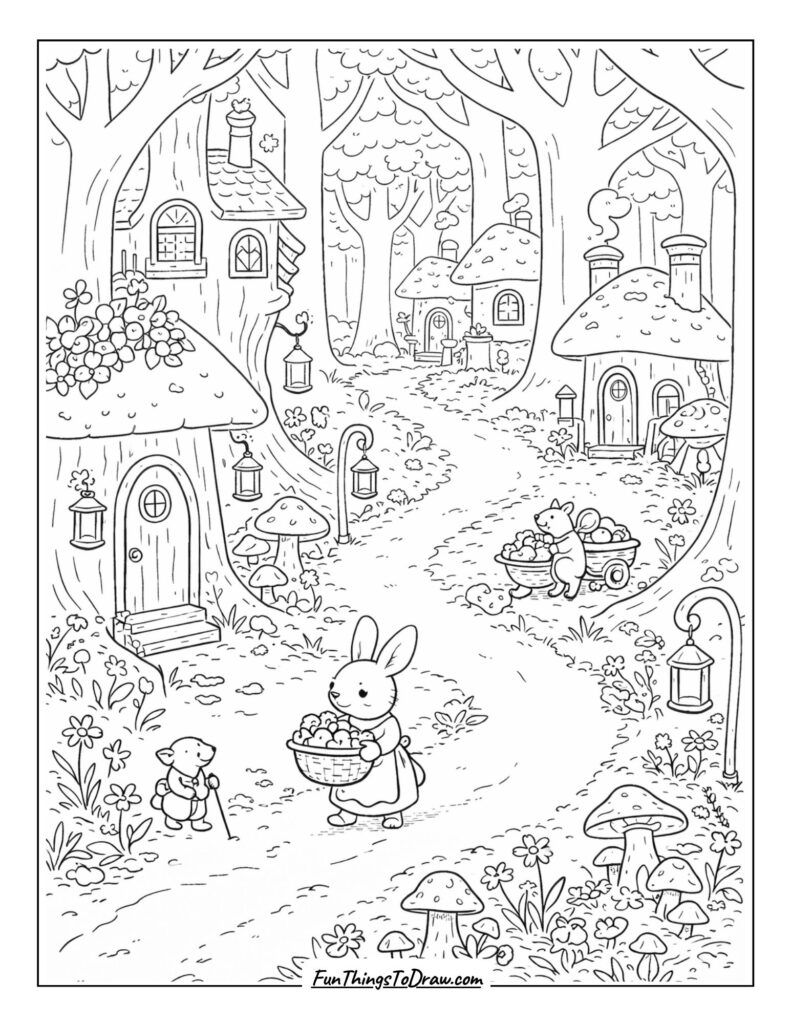 Mushroom Village Path