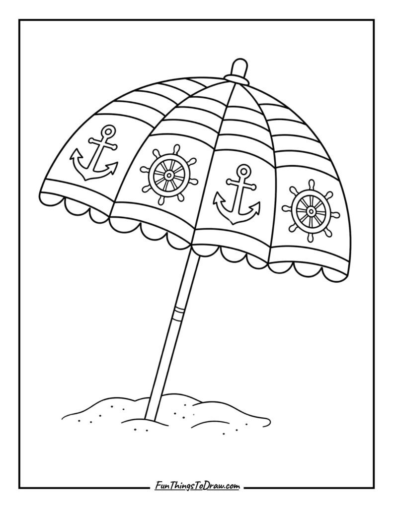 Nautical Stripes Umbrella