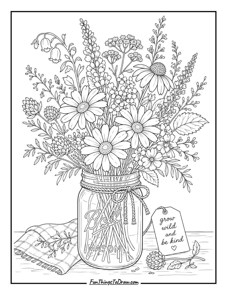 Bouquet in a Mason Jar