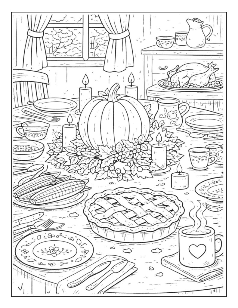 Thanksgiving Feast Table