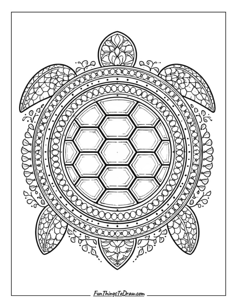 turtle shell mandala