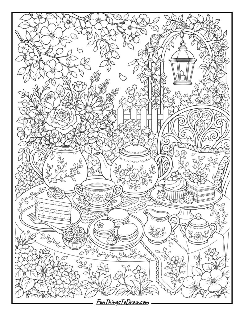 Floral Tea Party Setting