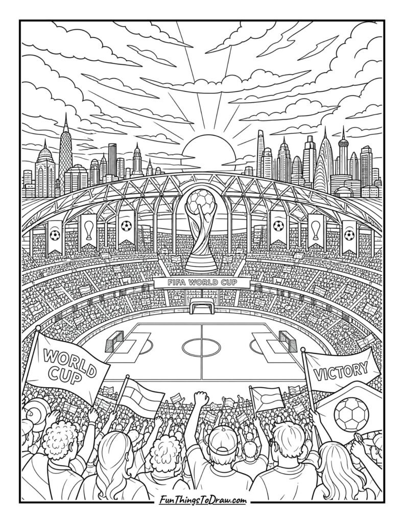Stadium Panorama at Sunset