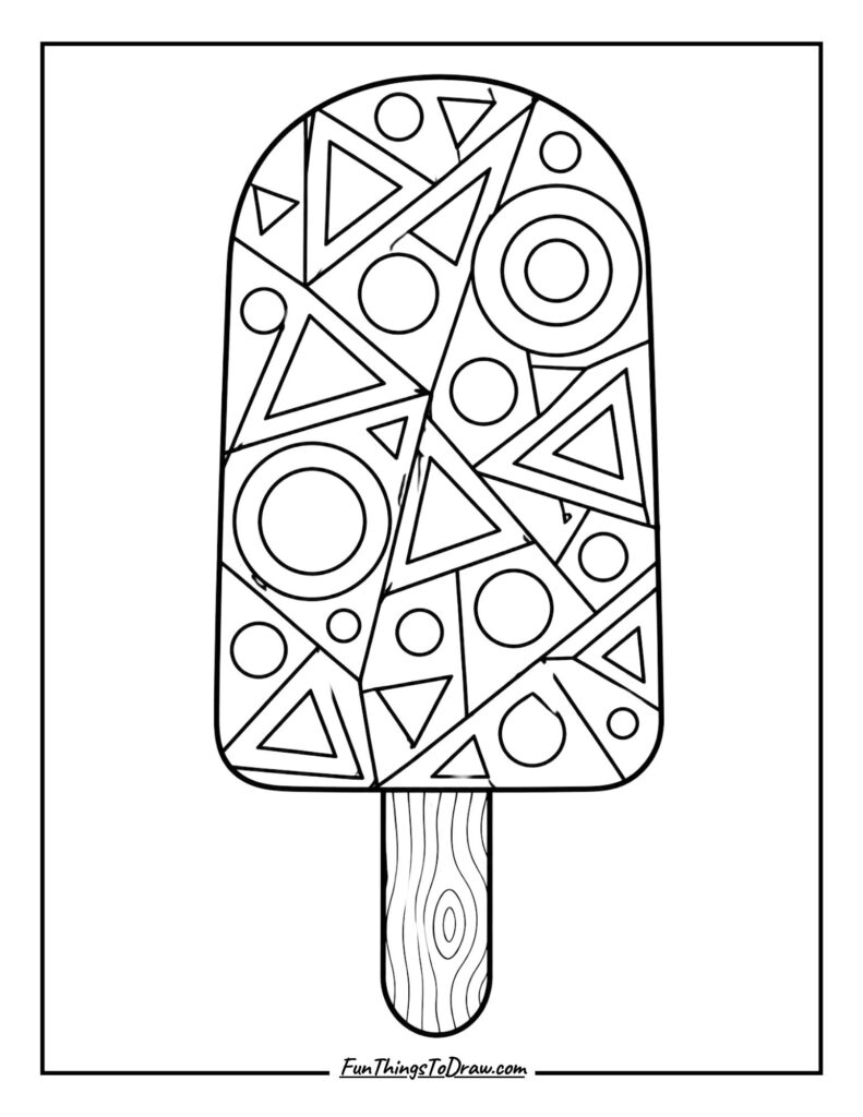 Geometric Shapes Popsicle