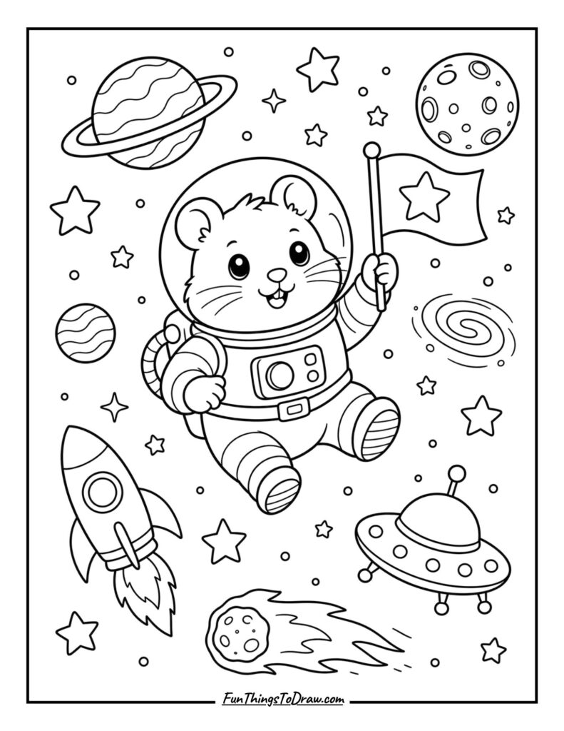 Hamster Astronaut in Space