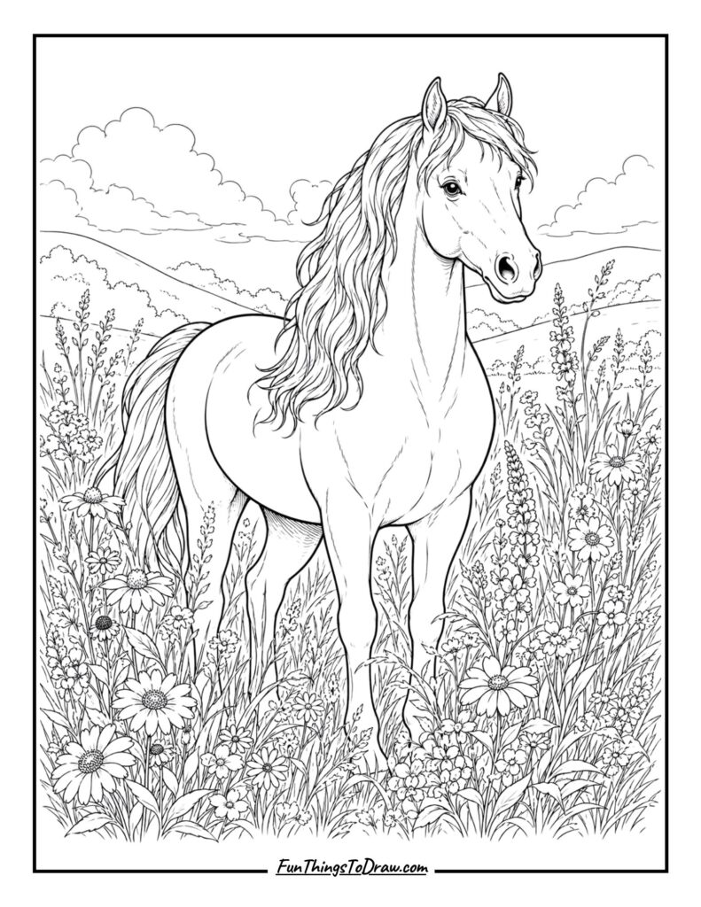 Horse in Meadow