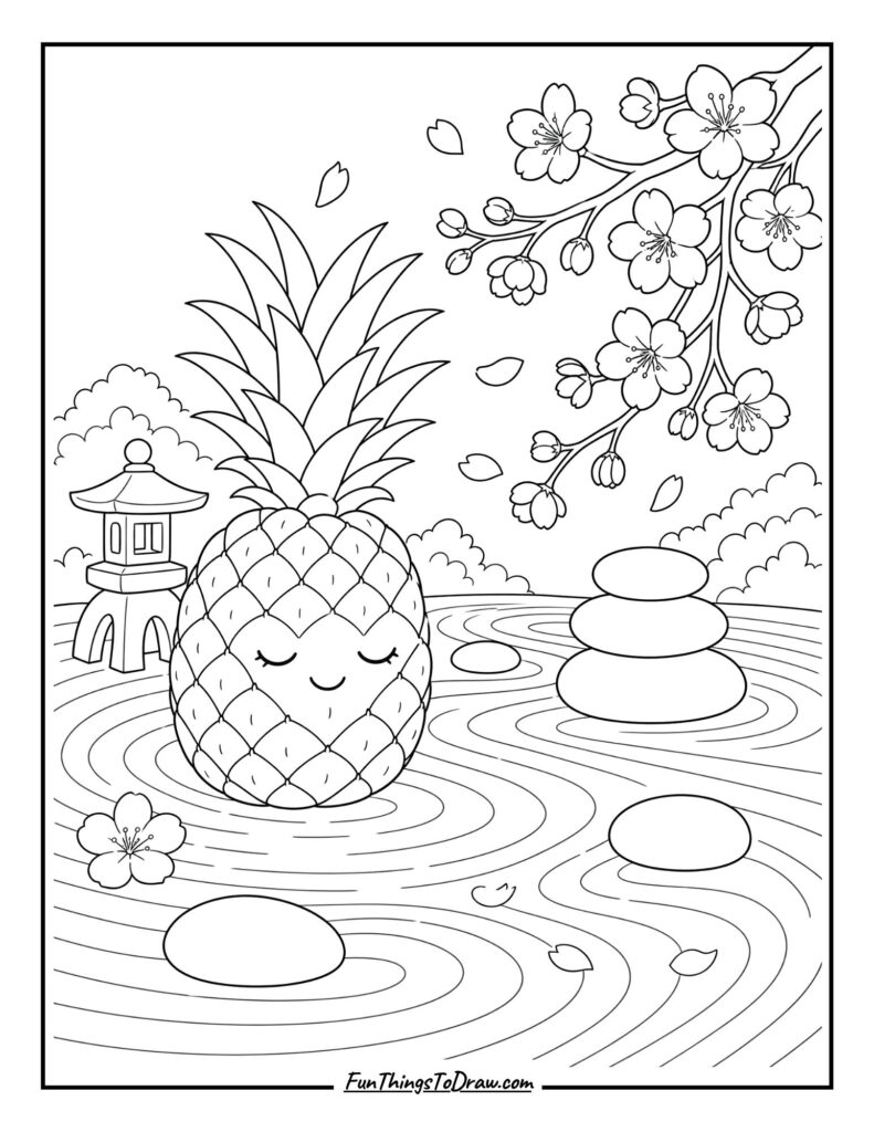 Pineapple Zen Garden