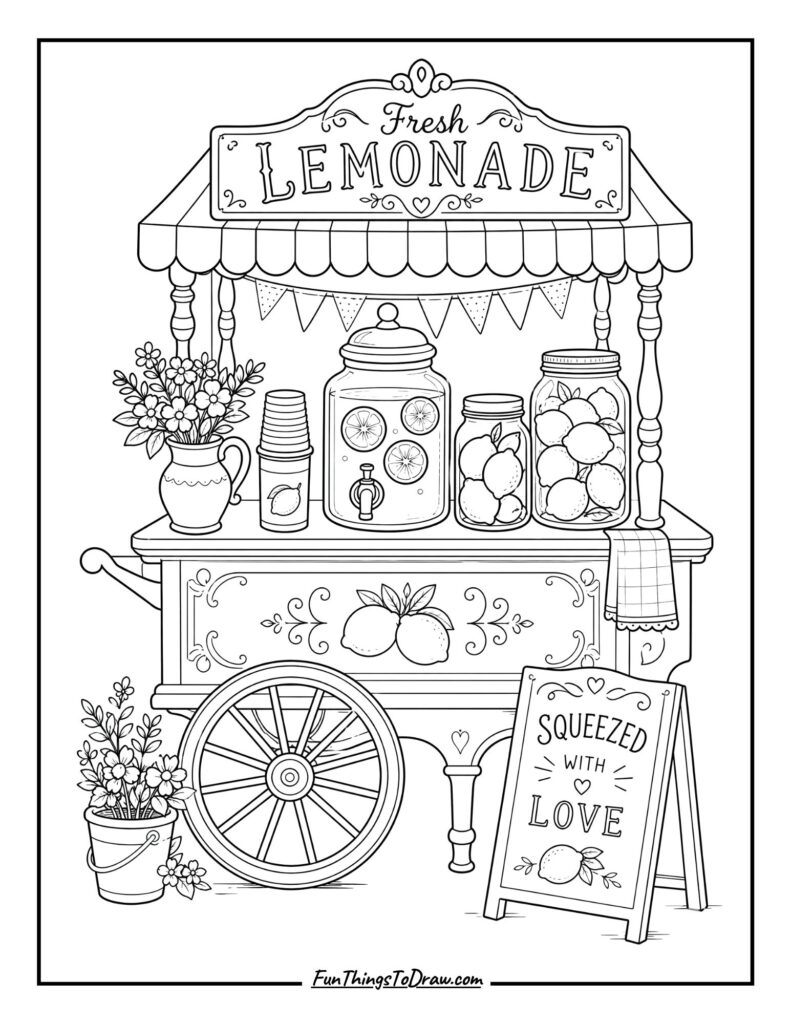 Vintage Lemonade Cart