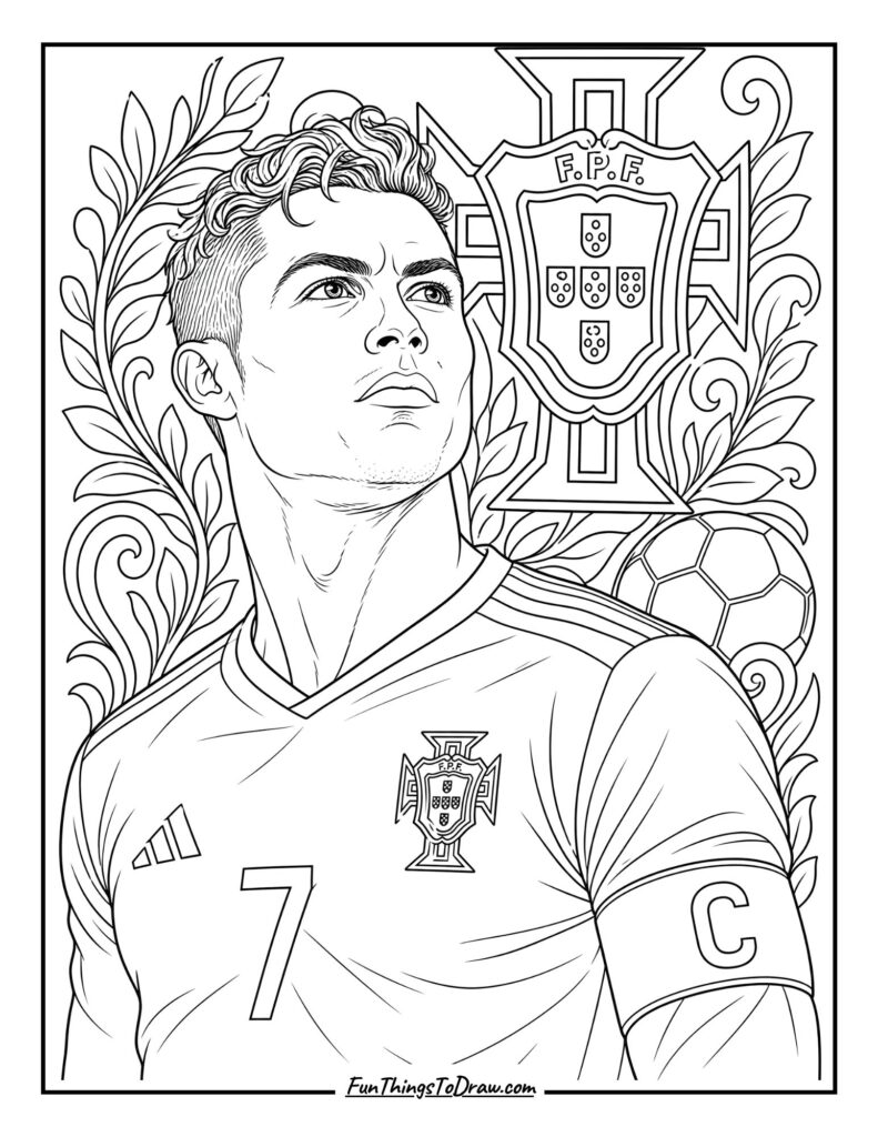 Player Portrait Coloring Page