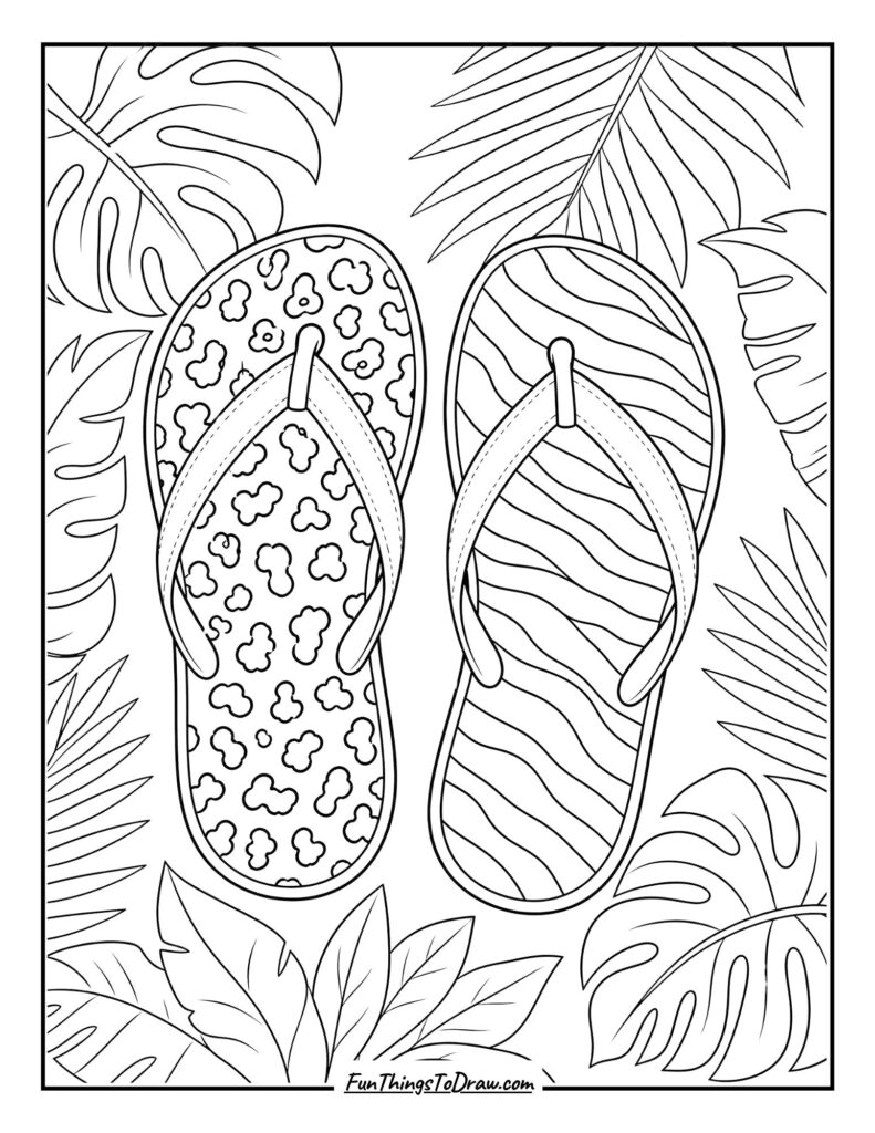 Animal Print Flip-Flops