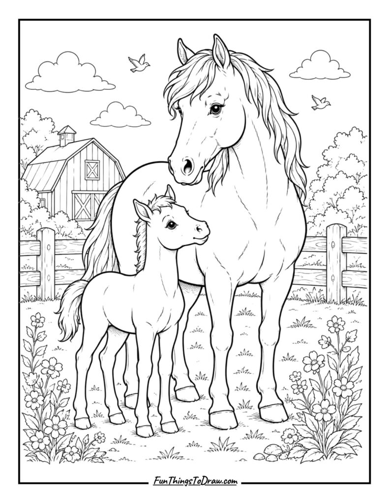 Baby Foal coloring page