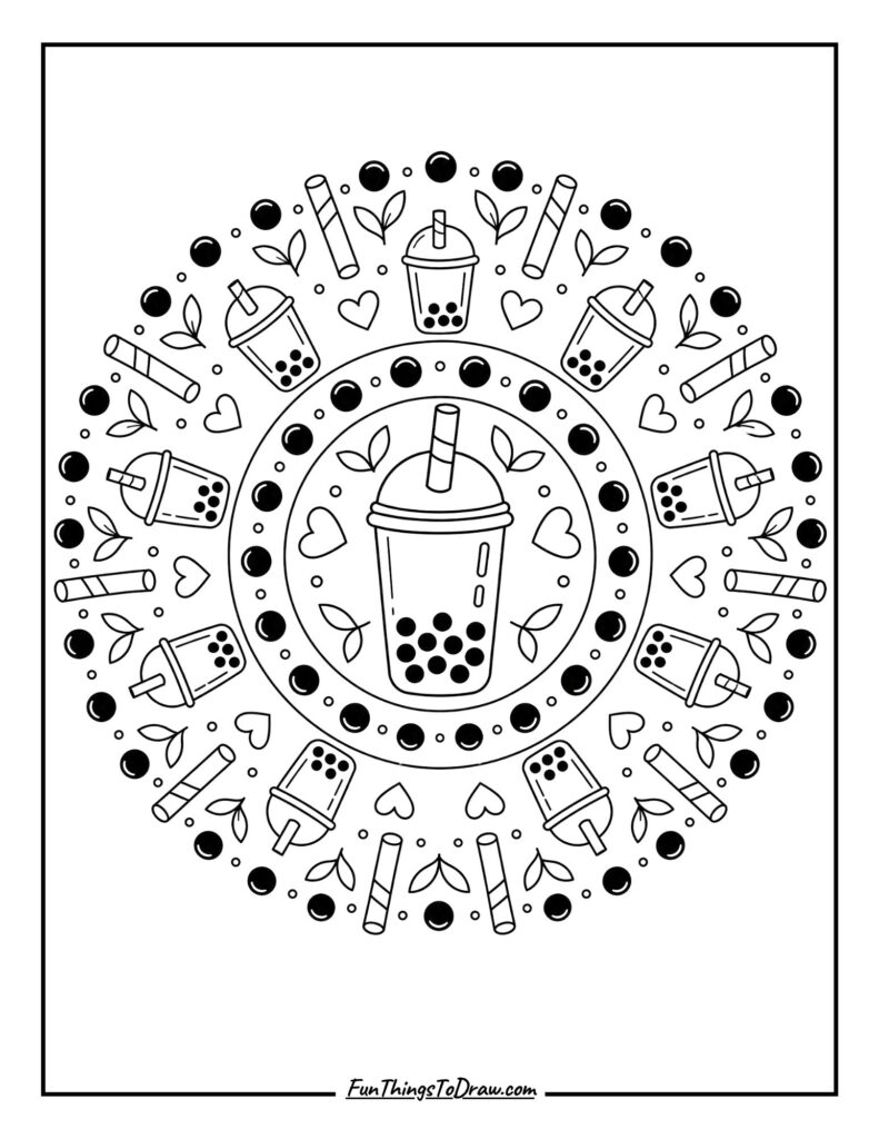 Boba Tea Mandala