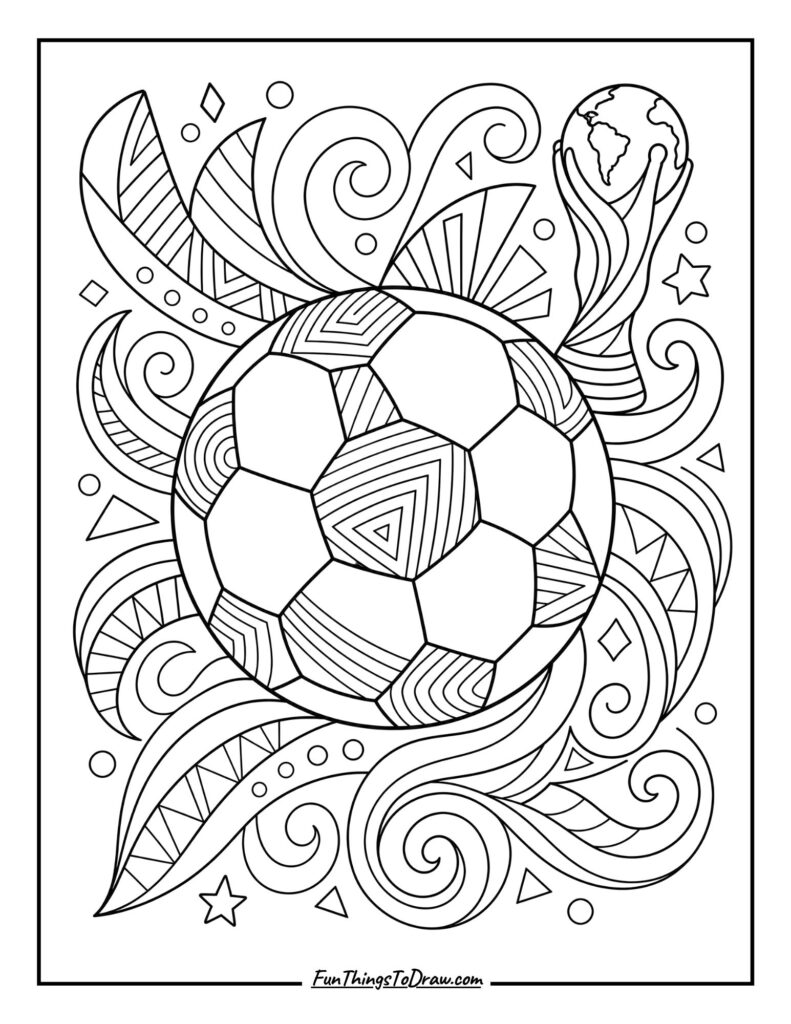 Abstract Soccer Ball Design